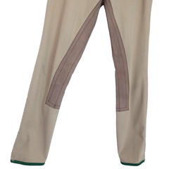Devon Aire Ribbed Leather Equestrian Riding Breeches Pants Women Size 28 Beige