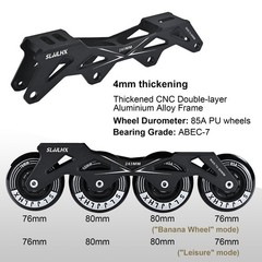 Professional Inline Skates for Men Women,Beginner Unisex, Black