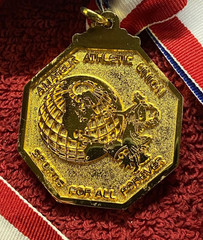 Amateur Athletic Union United States Medal Sport for All & Lanyard Gold Tone M08