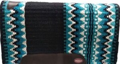 Showman 24” X 24” Fleece Bottom Wool Cutter Saddle Pad with Navajo Design 6223