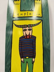New Deal Templeton Bull Man Old School Skateboard Deck 9.35×32 Green Resin-7 A31