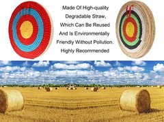 Sustainable Archery Target 19.7 Inch Made of Straw for Eco Conscious Shooters