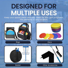 Disc Golf Storage Rack – Holds 140+ Discs & Bag Stand Organizer