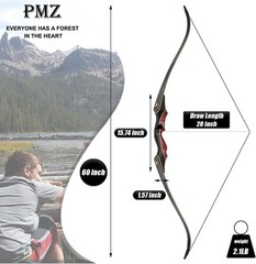 PMZ Recurve Bow and Arrow Set, Newset Professional 35 lbs, Coral Snake