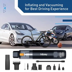 Hiboy Portable Tire Inflator and Vacuum Battery Powered Air Pump: