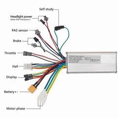 24V 36V 48V Ebike Controller Kit 500W 25A Brushless Motor Controller and Ebik…