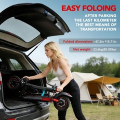 FREEBOY J01 Electric Scooter with Seat 800W 48V15AH 28MPH 10» Folding E-Scooter