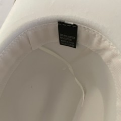 White Western Cowboy Hat 65% Polyester 35% Cotton Blend Made in China
