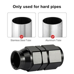6AN Female Flare to 3/8″ Compression Hardline Fitting Aluminum 6AN to 3/8