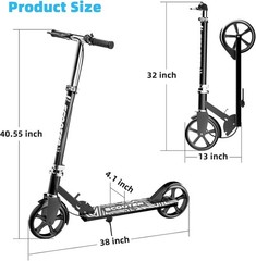 Scooters for Kids 8-12, Teens & Adults – Load 240 LBS, 8-Inch Wheels, Kick Scoot