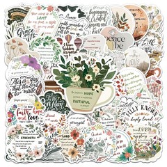 50Pcs Bible Verse Stickers, Inspirational Jesus Sticker, Waterproof, Fade-Res…