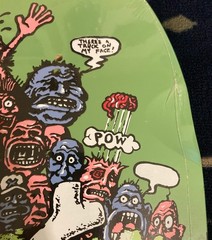 New In Shrink Brand X Riot Stick Skateboard Deck Pea Olive Green Reissue 80’s