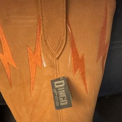 Dingo Thunder Road DI597 Orange Women’s Western Boots Size 10