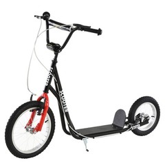 Teens Youth Kick Scooter Height Adjustable Inflatable Tires Ride On Toy For 5+