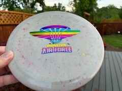 (New Listing) 175G PFN Thunderbird Rainbow Disc Golf Innova PDGA Splatter #3026