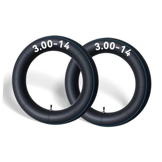 2-Pack 3.00-14 Motorcycle Inner Tube with Straight Valve – Also Fits 90/100