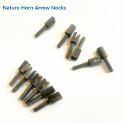 24PCS Archery Plug-in Horn Nock dia4mm Lightweight Traditional Wooden Arrows