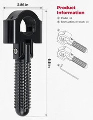 KEMIMOTO Folding CNC Highway Pegs Universal Fit 7/8″-1.25″ Crash Bar Footpegs Co