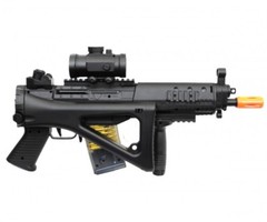 Double Eagle S552 AEG Electric Airsoft Gun w Flashlight Grip Red Dot Sight M82P