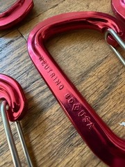 BLACK DIAMOND Neutrino Wiregate Carabiners Lot of 10 Red Climbing Rack Good Cond