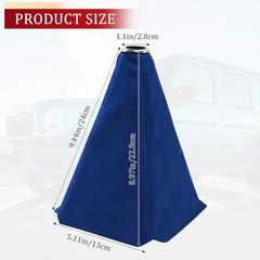 Car Shift Boot Cover, Stick Shift Cover, Suede Leather Manual Dark Blue