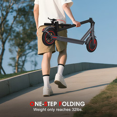 OBX 350W Electric Scooter for Adults, 18MPH & 16 Miles Long Range, 8.5″ Solid Ti