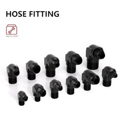 8AN to 3/4″ NPT 90 Degree Black Aluminum Male Fitting YZSTL-8AN-3/4NPT-90