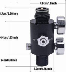 Adjustable Compressed Air Regulator Dual Gauge Pneumatic Air Valve Input 4500