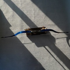 AF Archery 64»Long Bow Zhuran Blue Handmade Recurve Bow For Big Draw Length