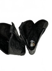 Vintage 90’s Justin 1434 Black Leather Cowboy Boots Made in USA Size 8.5D
