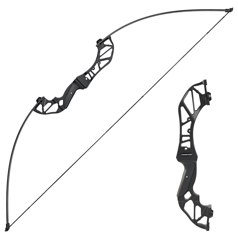 Toparchery Archery Takedown Recurve Bow Hunting Long Bow Set Alloy Riser –