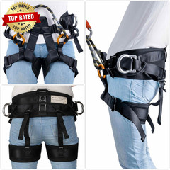 Climbing Belts, Thicken Professional Large Size Safety Seat Belts for Tree Climb