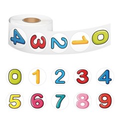 40Pcs Random 1″ Cute Numbers Stickers DIY Party Round Labels