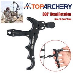 Compound Bow Release 4-Finger Adjustable Can Rotate 360° Thumb Release Archery