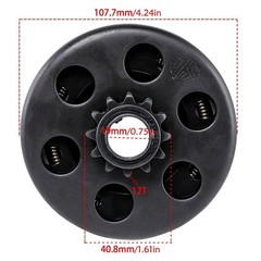 12T Centrifugal Clutch 19mm 20mm # 420 428 35 Chain Sprocket Go kart Mini bike