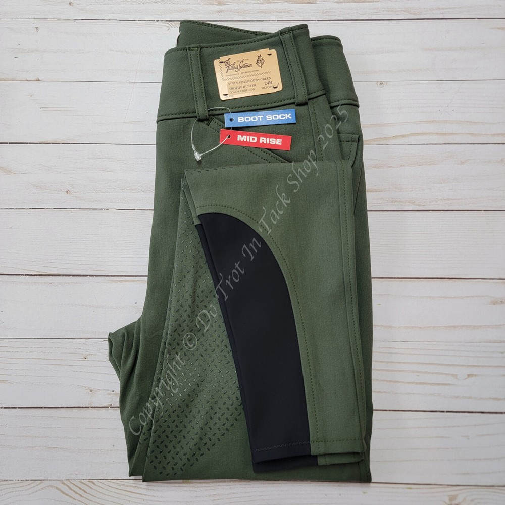 Tailored Sportsman Trophy Hunter Vintage Silicone Breeches – Front Zip Mid-Rise