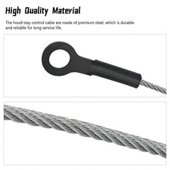 A17-18481-000 Hood Stay Stop Control Cable 2PC Compatible with Freightliner