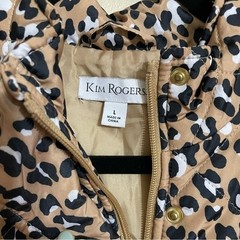 Kim Rogers animal print puffer vest size large