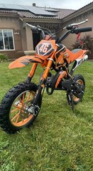 Pegasus 49cc 2-Stroke Off-Road Dirt Bike, Orange/Black, Kickstand