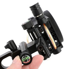 CompoundBow Sight 5 Pin 019″ Micro Adjustable 4X 6X 8X Lens Archery Hunting R/LH