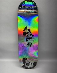 Kickstradomis Drippy Willie Skateboard Deck Holographic Rainbow 4/5 Stay Drippin