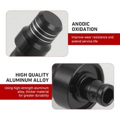 Gas Fuel Tank Cap Breather Tube, CNC Aluminum Alloy Air Vent Hose 1 PCS Black