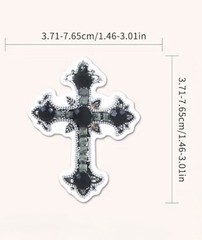25Pcs Random Gothic Faith Cross Dark Retro Religious Decals Waterproof Stickers