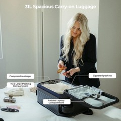 AOTOS Smart Ridable Electric Suitcase 31L Travel Riding Luggage Scooter