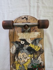 1980S ZORLAC Gargoyle Jimi Scott Airbourne Skateboard Deck Truck & Wheels READ!!