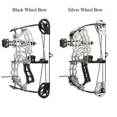 13″ Archery Mini Short Axis Compound Bow Kit 15-32lbs Arrow Laser Sight Hunting
