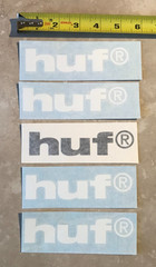 HUF die cut Sticker lot 5 total Keith Hufnagel NOS Skateboard Thrasher Spitfire