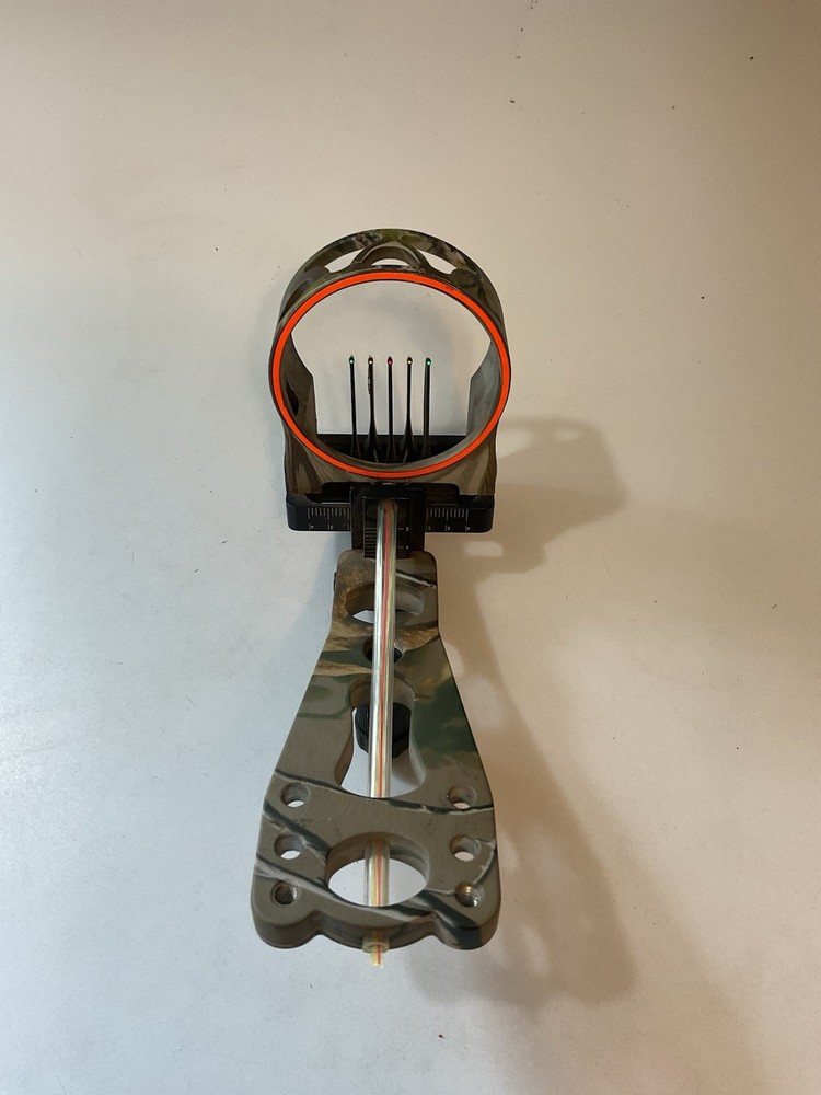 5-Pin Fixed Pin Sight Compound Bow Archery Sight Camouflage Orange Black