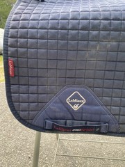 LeMieux ProSport Dressage Suede Quilted English Saddle Pad Navy Blue
