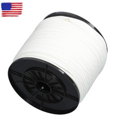 1/4 Inch × 500ft White Nylon Solid Braid Rope High UV & Abrasion Resistance